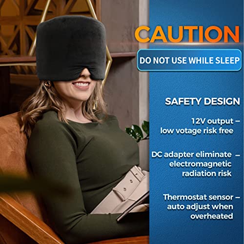 Extra Large Moist Heat Sinus Relief Mask, Reusable Warm Compress Heated Eye Mask Face Heating pad Eye Pillow for Sinus Pressure relief, Dry Eyes, Migraine, Tension, Stress, Headache(Small) - Sticro