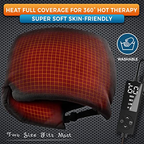 Extra Large Moist Heat Sinus Relief Mask, Reusable Warm Compress Heated Eye Mask Face Heating pad Eye Pillow for Sinus Pressure relief, Dry Eyes, Migraine, Tension, Stress, Headache(Small) - Sticro