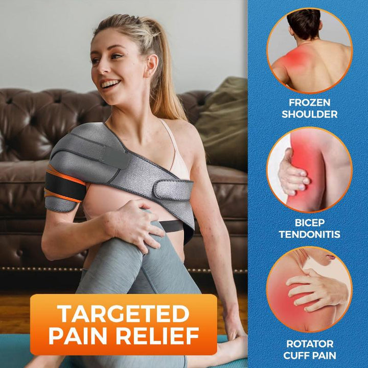 sticro Shoulder Heating Pad with Auto-Off for Shoulder Pain Relief, 3 Heat & 5 Timer Settings with Safe Low Voltage, Fast Heat Shoulder Brace for Frozen Shoulder, Rotator Cuff Relief - Sticro