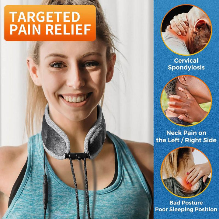Neck Heating Pad - Weighted Heated Neck Wrap for Cervical Pain, Stiff Neck, Neck Pain Tension Relief - 3 Heat & 5 Timing Settings - Sticro