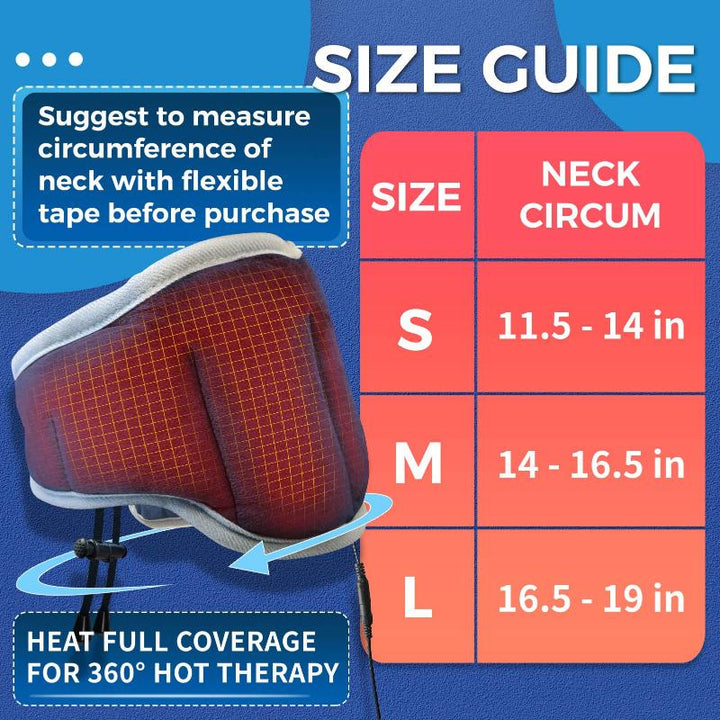 Neck Heating Pad - Weighted Heated Neck Wrap for Cervical Pain, Stiff Neck, Neck Pain Tension Relief - 3 Heat & 5 Timing Settings - Sticro