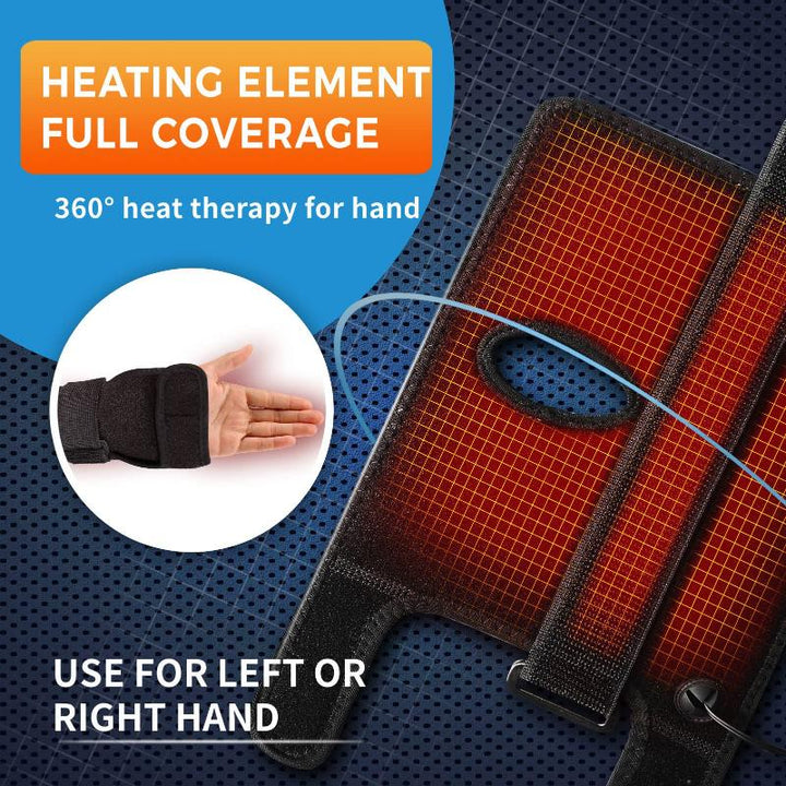 Hand Heating Pad for Carpal Tunnel Relief, Heated Wrist Brace Wrap for Arthritis, Carpeltunal, De Quervain's Tenosynovitis, Tendonitis Wrist Hand Pain Relief - Left Right Hand - Sticro