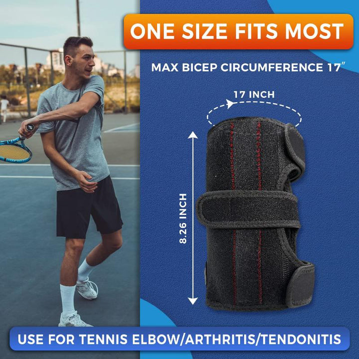 Heated Elbow Brace for Tendinitis and Tennis Elbow, Elbow Heating Pad for Cubital Tunnel Syndrome, Heat Therapy Ulnar Nerve Brace for Pain Relief & Recovery from Golfer Elbow, Bone Fractures - Sticro
