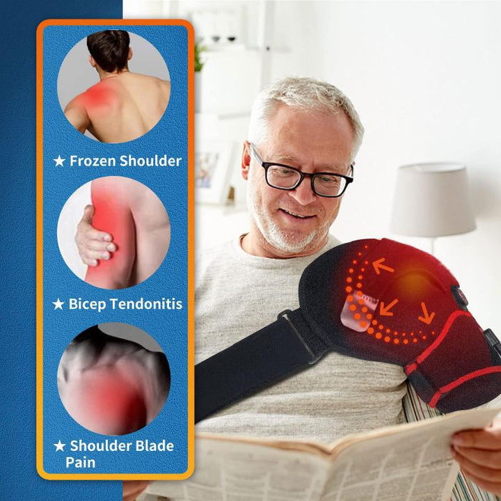 Sticro | Shoulder Heating Pad Massager for Pain Relief, Vibration Massage Heated Wrap Braces for Left Right Frozen Shoulder, Rotator Cuff Injury, Arthritis, Decent Gift for Men Woman - S/M/L - Sticro
