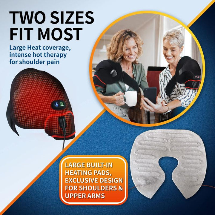 Sticro | Shoulder Heating Pad Massager for Pain Relief, Vibration Massage Heated Wrap Braces for Left Right Frozen Shoulder, Rotator Cuff Injury, Arthritis, Decent Gift for Men Woman - S/M/L - Sticro