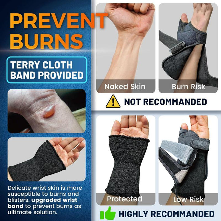 Wrist Thumb Brace Heating Pad for Arthritis and Carpal Tunnel Relief, Hand Heating Pad for Sprains Trigger Thumb, Wrist Hand Tendonitis Pain Relief - Left Right Hand - Sticro